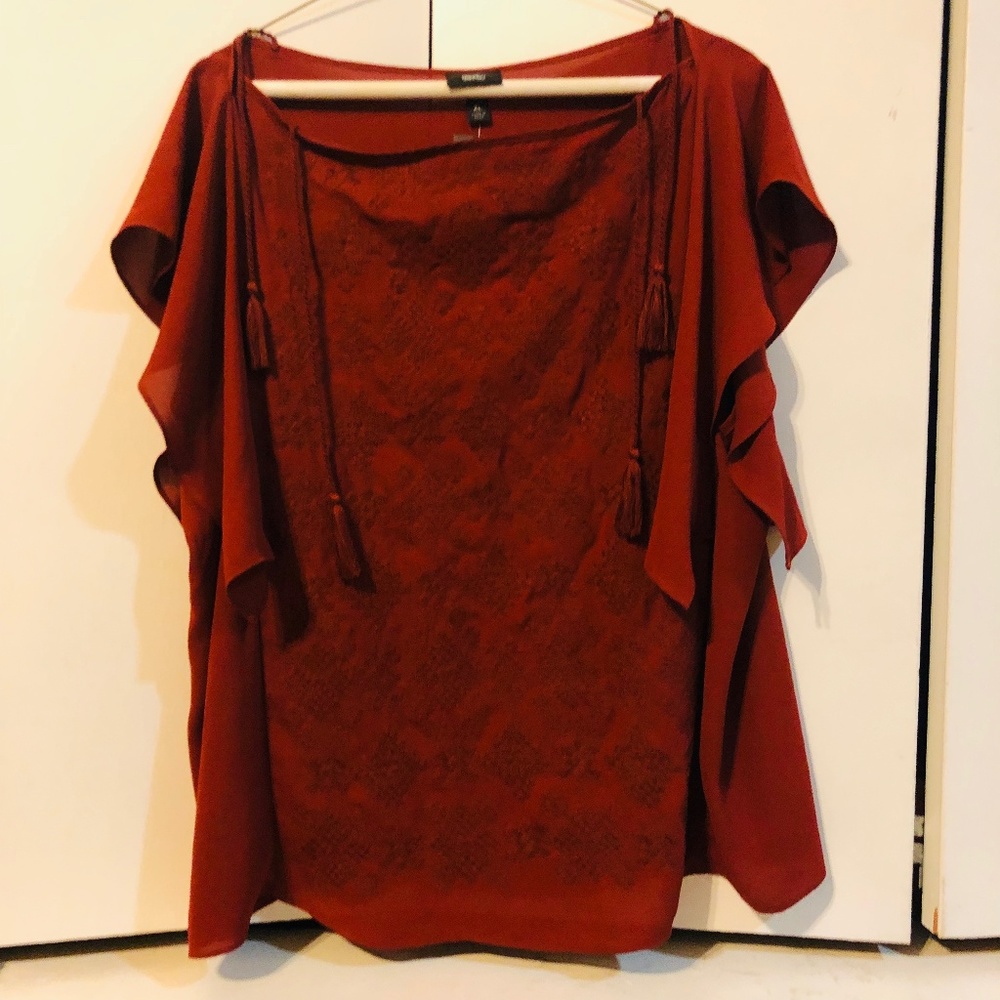Mossimo Burnt Orange/Sienna Bohemian Top